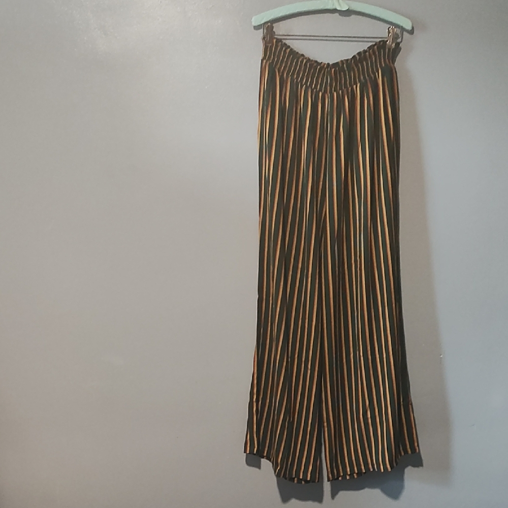 Perch By Blue Pepper Striped Wide-Leg Palazzo Pants